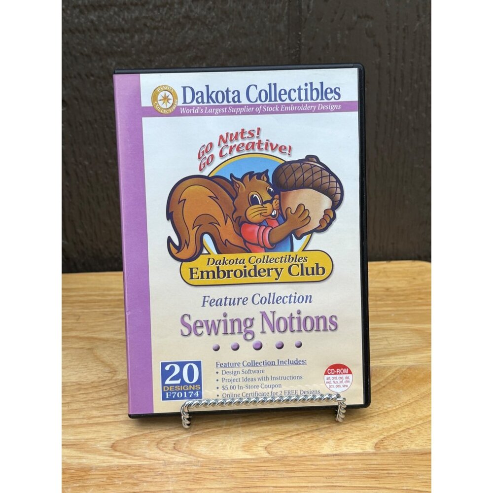 Dakota Collectibles Embroidery Club CD Sewing Notions 4X4 Field Designs Machine